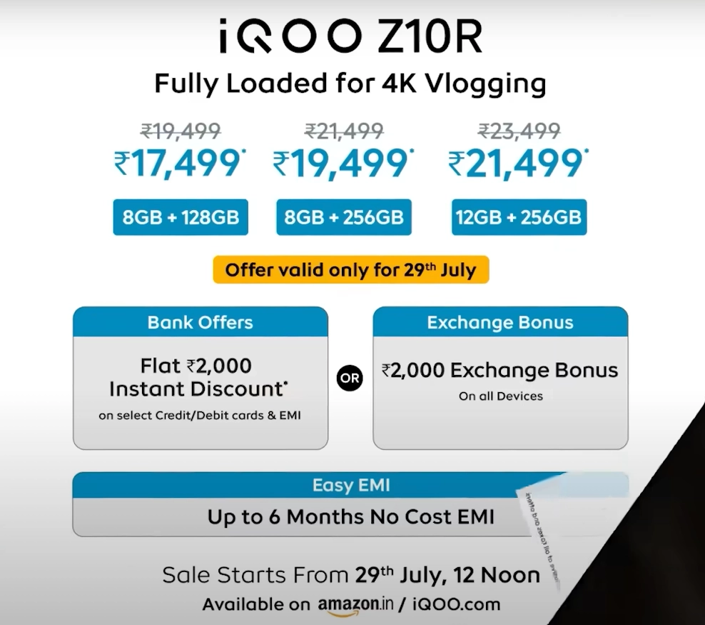 iqoo z10r price