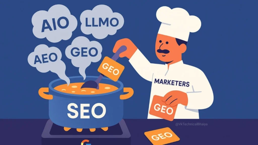 GEO, AEO, AIO और LLMO