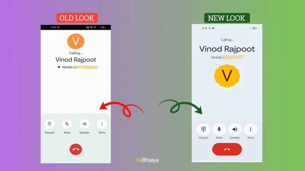 Mobile Dialer Interface Change
