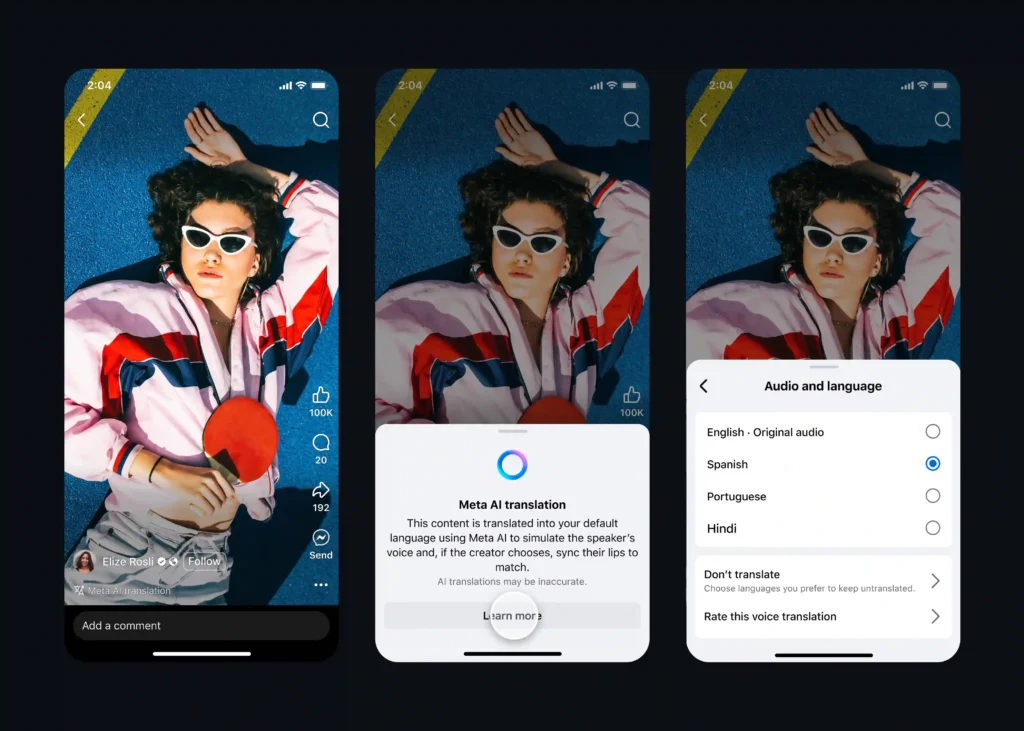 Translate with Meta AI